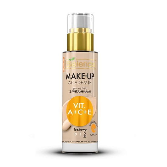 shumee Make-Up Academie tekutý fluid s vitamíny A + C + E 2 Beige 30ml