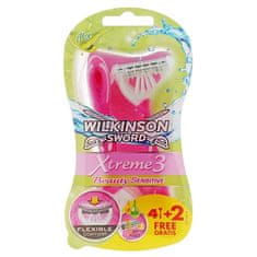 shumee Xtreme3 Beauty Sensitive jednorázové holicí strojky pro ženy 6 ks