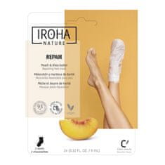 shumee Repair Foot Mask regenerační maska na nohy ve formě ponožek Peach & Shea Butter 2x9ml