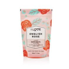 I love parfémovaná koupelová sůl zklidňující a relaxační koupelová sůl anglická růže 500g