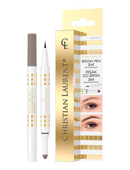 shumee Voděodolné pero na obočí Brow Pen 2v1 2v1 02 Warm Brown 6ml