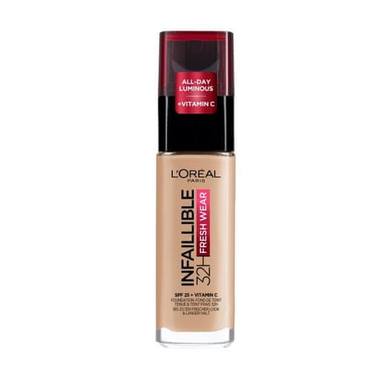 shumee Infaillible 32H Fresh Wear Foundation dlouhotrvající make-up na obličej 125 Natural Beige 30 ml