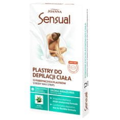 shumee Tělové depilační proužky Sensual Aloe 12 ks + tuba s olivovým olejem zklidňujícím podráždění 10 ml