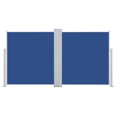 Vidaxl Zatahovací boční markýza / zástěna modrá 160 x 600 cm