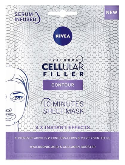 shumee Hyaluron Cellular Filler Contour 10 Minute Sheet Mask 1ks