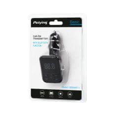 Peiying Vysílač do auta s funkcí bluetooth a USB portem, černý URZ0467-1