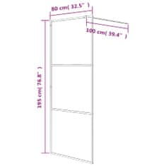 Vidaxl Sprchová zástěna walk-in bílá 80 x 195 cm čiré ESG sklo