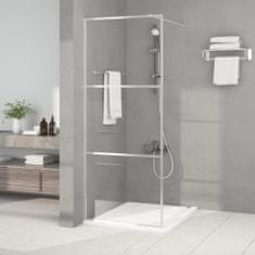 Vidaxl Sprchová zástěna walk-in stříbrná 80 x 195 cm čiré ESG sklo