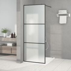 Vidaxl Sprchová zástěna walk-in černá 80 x 195 cm mléčné ESG sklo