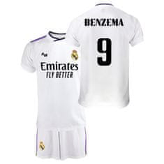 FotbalFans Dětský dres Real Madrid FC Benzema, replika, komplet | 9-10 let