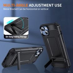 Techsuit Kryt iPhone 15 Pro, Techsuit - Hybrid Armor Kickstand , zelený