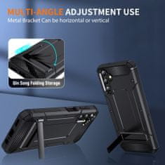 Techsuit Pouzdro Hybrid Armor Kickstand pro Samsung Galaxy S24 Plus - Černá KP31040