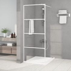 Vidaxl Sprchová zástěna walk-in bílá 80 x 195 cm čiré ESG sklo