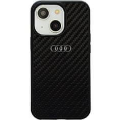 Audi  Carbon Fiber Zadní Kryt pro iPhone 14 Black