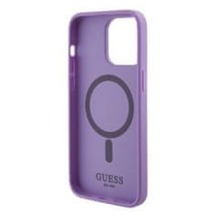 Guess  PU Saffiano MagSafe Zadní Kryt pro iPhone 15 Pro Purple