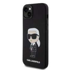 Karl Lagerfeld  Liquid Silicone Ikonik NFT Zadní Kryt pro iPhone 15 Plus Black