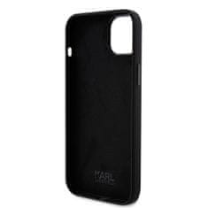 Karl Lagerfeld  Liquid Silicone Ikonik NFT Zadní Kryt pro iPhone 15 Plus Black