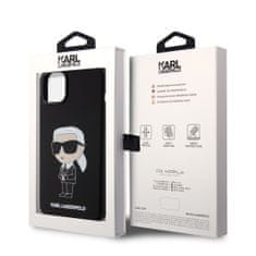 Karl Lagerfeld  Liquid Silicone Ikonik NFT Zadní Kryt pro iPhone 15 Plus Black