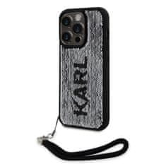 Karl Lagerfeld  Sequins Reversible Zadní Kryt pro iPhone 15 Pro Black/Silver