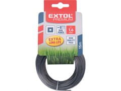 Extol Premium žací struna do sekačky s jádrem, čtvercový profil, 1,6mm, 15m, PA66