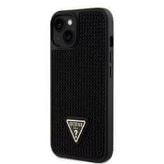 Guess  Rhinestones Triangle Metal Logo Kryt pro iPhone 13 Black