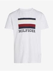 Tommy Hilfiger Bílé klučičí tričko Tommy Hilfiger 128