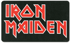 CurePink Podložka na jídelní stůl Iron Maiden: Logo (23 cm x 14 cm) plastová