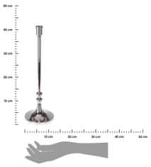 ModernHome Svícen Hliníkový Stříbrný 41 Cm