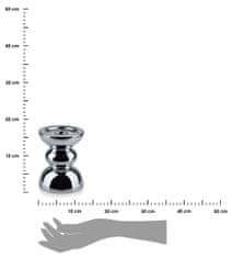 ModernHome Svícen Rita Stříbrný 15 Cm