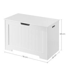 ModernHome Úložný Box Bílý 76 Cm Modern