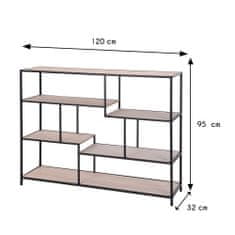 ModernHome Regál Kovový 6 Polic 95 Cm