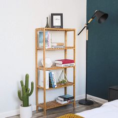 ModernHome Koupelnový Regál Z Bambusu 130 Cm Boho