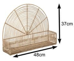 ModernHome Ratanové Nástěnné Police Sada 2 Kusů