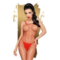 Penthouse Penthouse Body Search S-L (Red), síťovaný catsuit pro ni