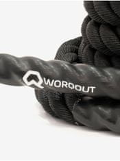 Worqout Černé posilovací lano Worqout Battle Rope UNI