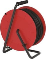Emos Venkovní prodlužovací kabel na bubnu 50 m / 4 zásuvky / černý / guma / 230 V / 1,5 mm2