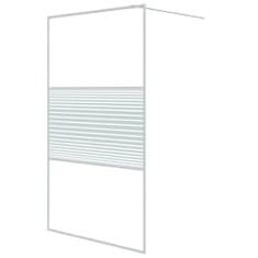 Vidaxl Sprchová zástěna walk-in bílá 115 x 195 cm čiré ESG sklo