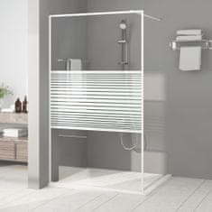 Vidaxl Sprchová zástěna walk-in bílá 115 x 195 cm čiré ESG sklo