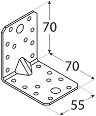 DOMAX KP4 - úhelník s prolisem 70x70x55x2,5 mm