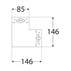 DOMAX SDLPD 1 Spojka C černá 146x146x85x2,5