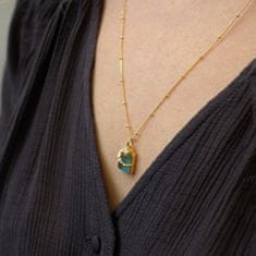 Decadorn Krásný pozlacený náhrdelník s chalcedonem