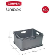 Greatstore Curver Úložný box Unibox XL 60 l šedý