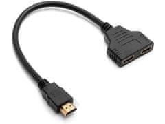 Verk 06291 Rozbočovač signálu HDMI FULL HD 2 porty, 30 cm černá