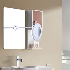 Zrcadlo na líčení, zvětšovací zrcadlo s LED světlem a ohebným držákem, pohyblivý krk pro snadnou instalaci, LED světlo pro perfektní osvětlení, 10x zvětšení, BeautyMirror