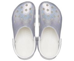 Crocs Classic Glitter II Clogs Unisex, 39-40 EU, M7W9, Pantofle, Dřeváky, Multi/Glitter, Stříbrná, 207551-90H