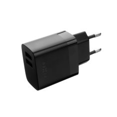 Set síťové nabíječky s 2xUSB výstupem a USB/micro USB kabelu, 1 metr, 17W Smart Rapid Charge FIXC17N-2UM-BK, černá