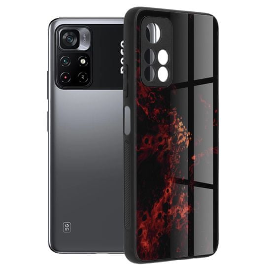 Techsuit Pouzdro Xiaomi Redmi Note 11 5G / Redmi Note 11s 5G / Poco M4 Pro 5G Techsuit - Glaze Series, Red Nebula