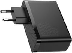 BASEUS rychlonabíjecí adaptér GaN2 Pro, 2x USB-C, 2x USB-A, 100W, černá