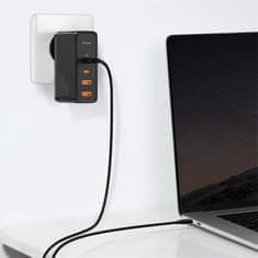 BASEUS rychlonabíjecí adaptér GaN2 Pro, 2x USB-C, 2x USB-A, 100W, černá