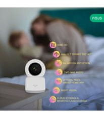 Nous Nous W2 WiFi Smart Kamera PTZ 2MP FullHD 1080p Tuya